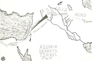 Details of Assyria's deportation of northern Israel in 2 Kings 17.