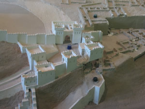A model of the gate system at Megiddo.