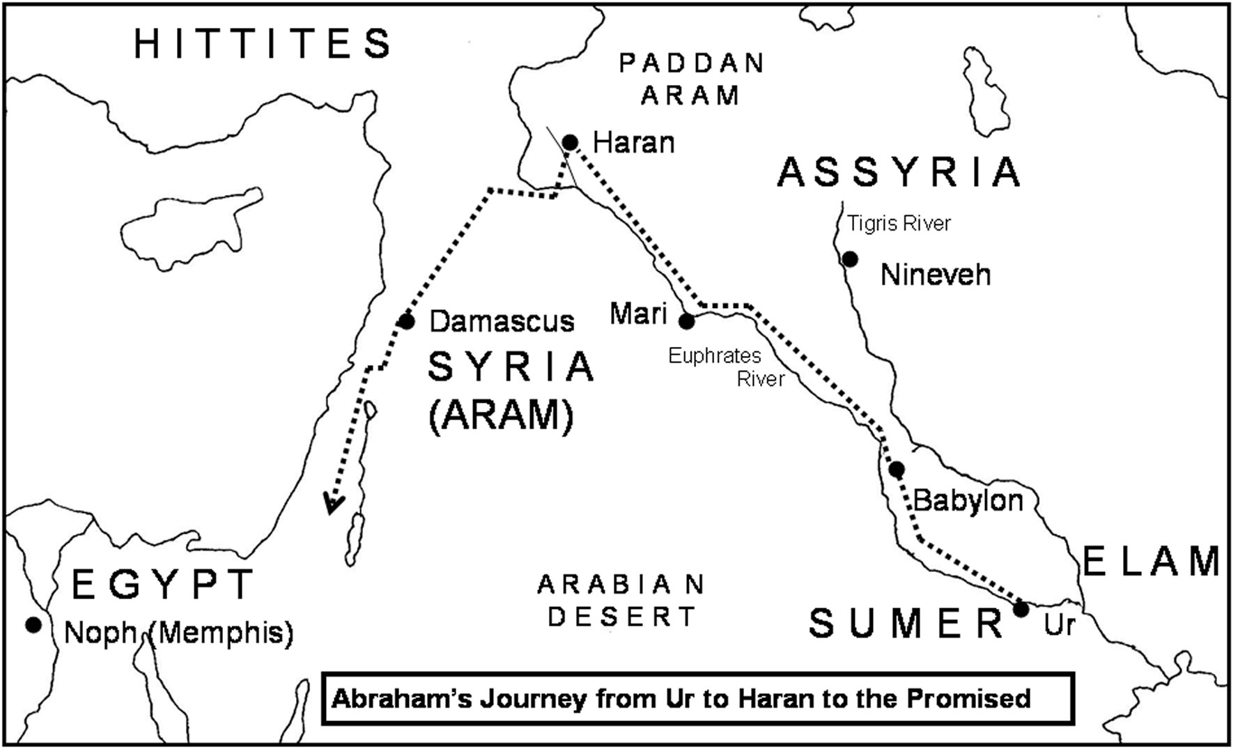 24b Map Of Abrahams Journey 