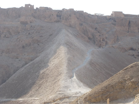 The Roman siege ramp at Masada 