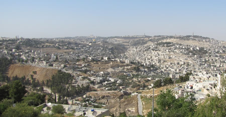 A view of Jerusalem from the south.