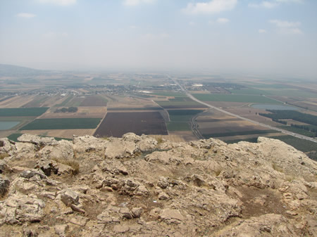 A view of the Megiddo Valley from Nazareth. 