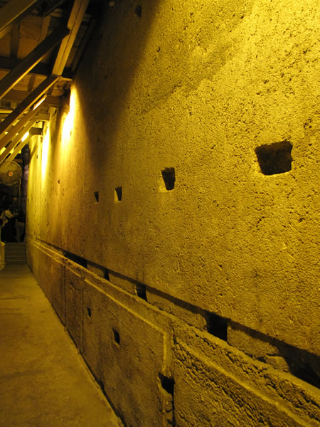 Ashlar stones in the Western Wall Tunnels