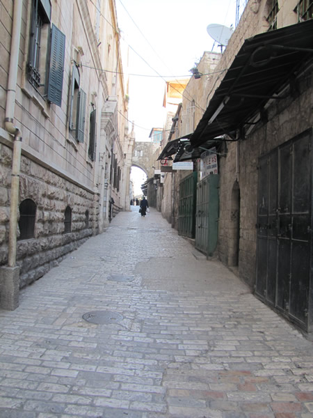 A Jerusalem street in the early morning