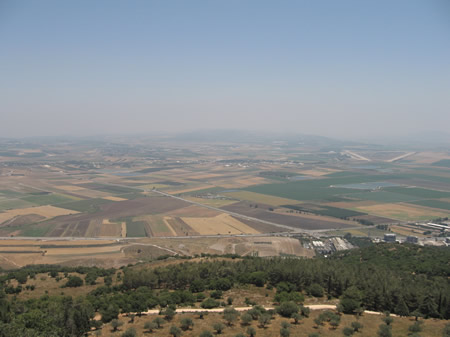 Jezreel Valley from  Mount Carmel; Armegeddon