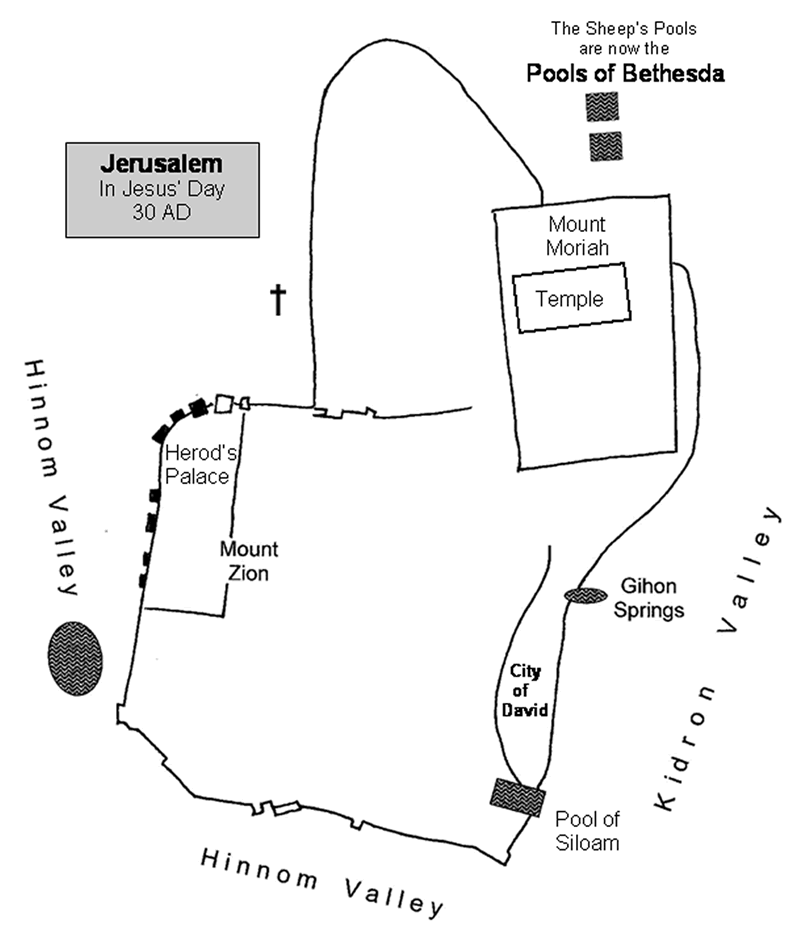 Jerusalem Temple Layout. Jerusalem in 30 AD