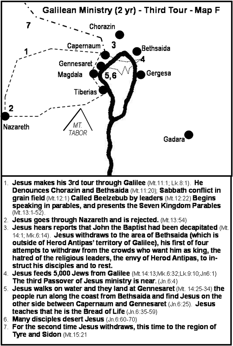 Jesus' Third Tour of Galilee - Matthew 14; Mark 6; John 6