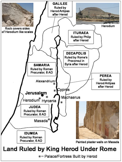 Herod's Territory, the land ruled by King Herod
