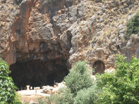 Gates of Hades at Caesarea Philippi In Jesus' time a temple stood in front 