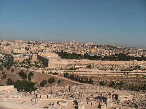 East wall from the Mt. of Olives