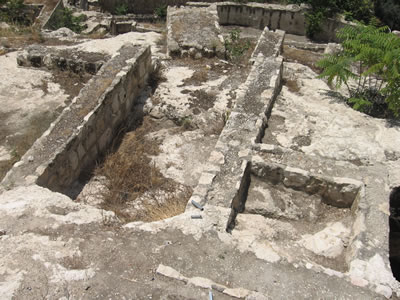 mikvah or mikva on the southside of the temple