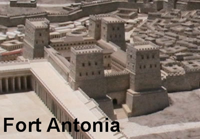 Fort Antonia on the Northwest  corner of the Temple Mount