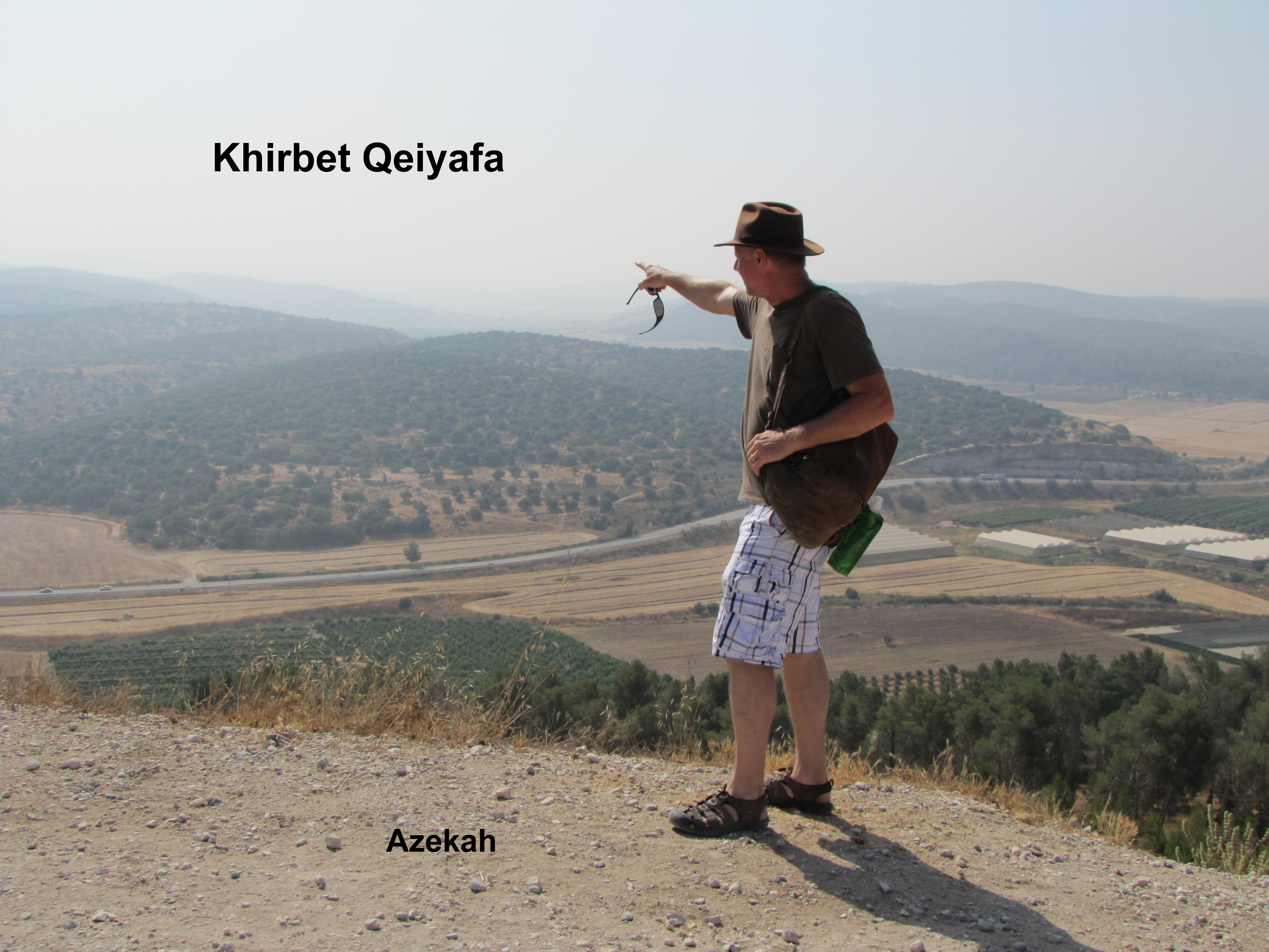 Azekiah looking at Khirbet Qeiyafa