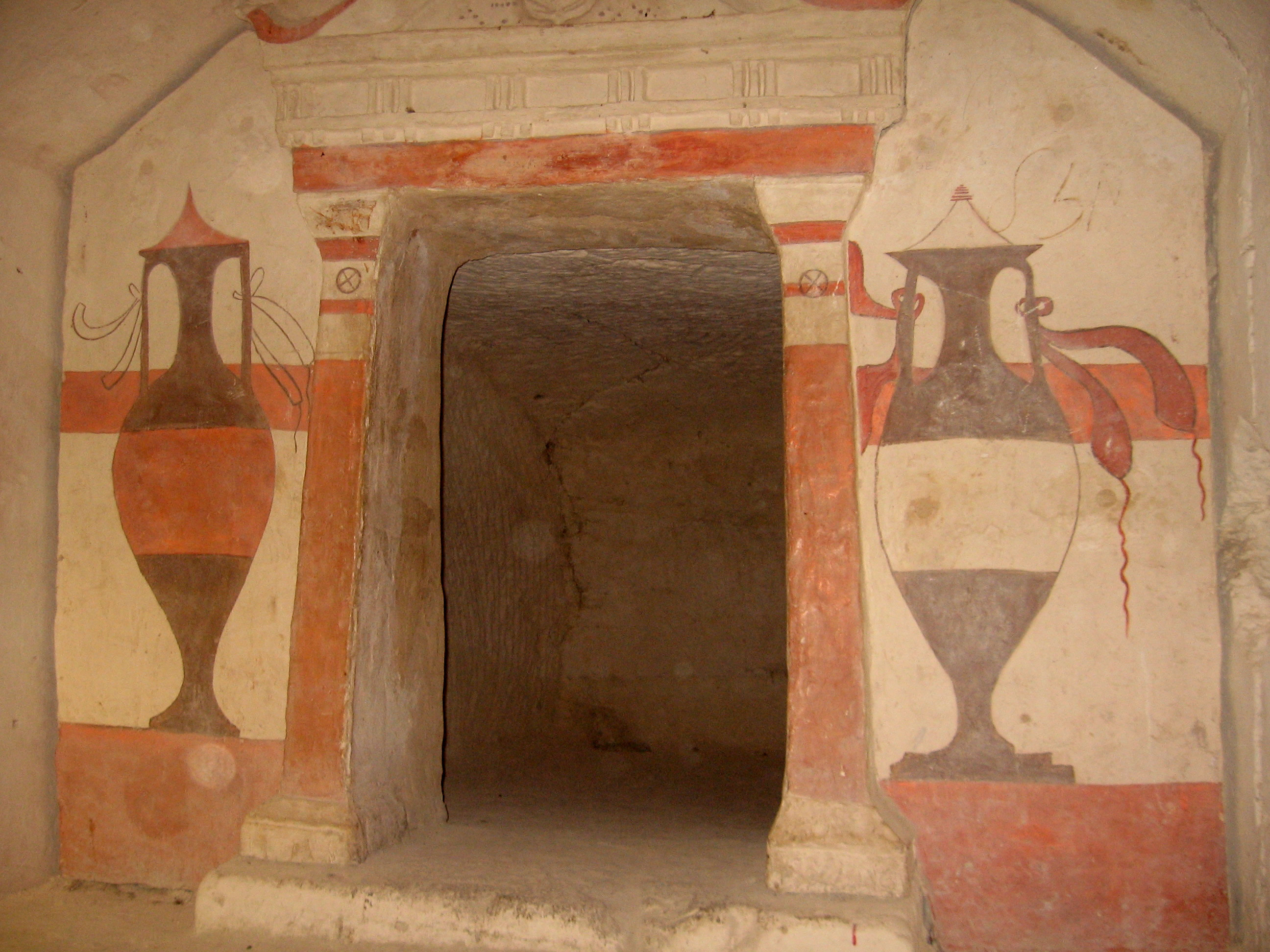 Sidonian Tomb from 200 BC in Mareshah, or Beit-Guvrin, decoration