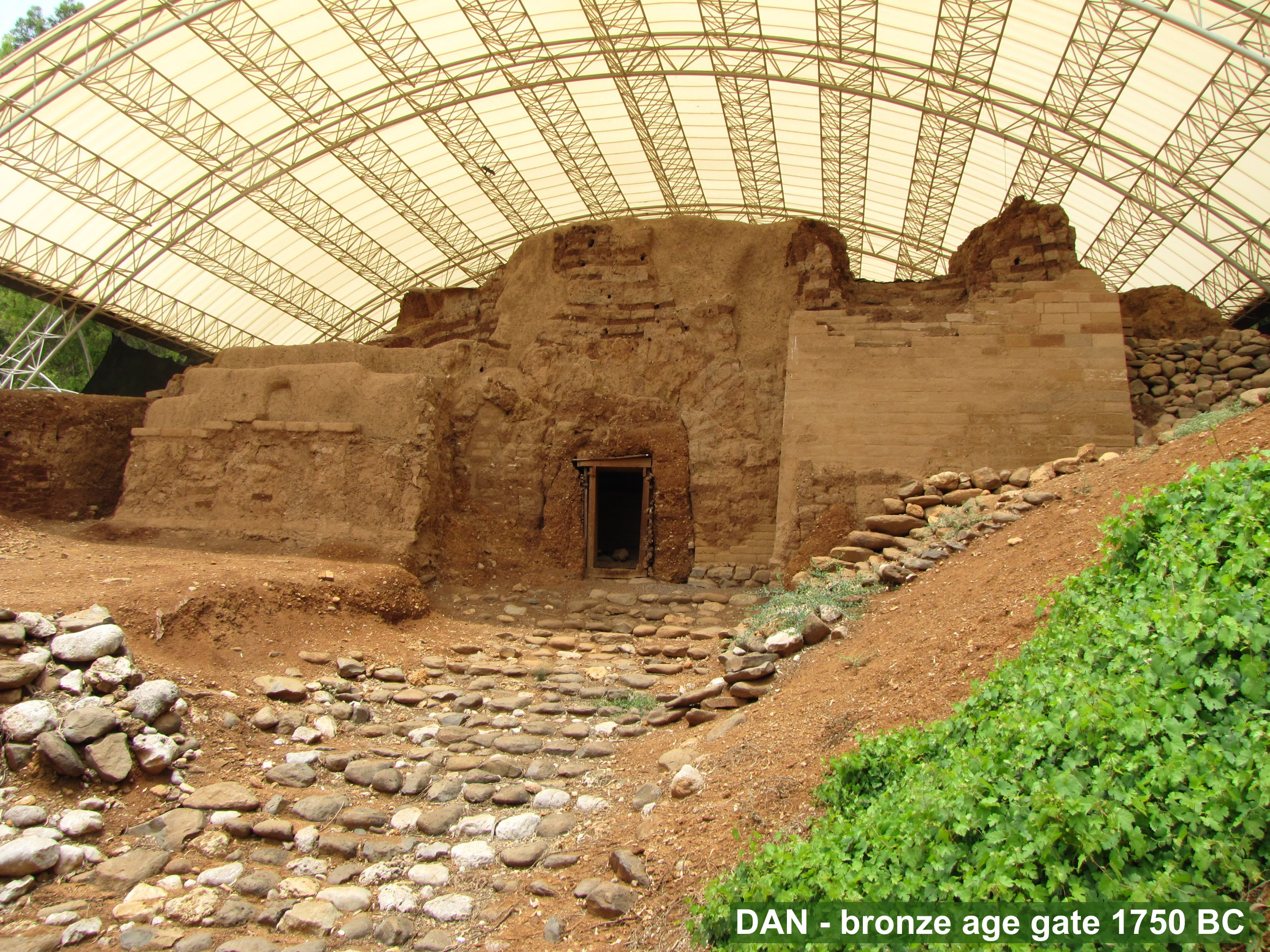 Middle Bronze Age Gate in Dan, Israel from about 1750 BC