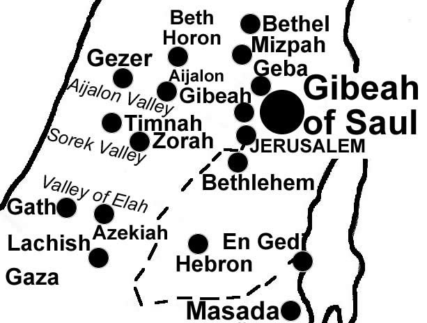 Gibeah of Saul Map