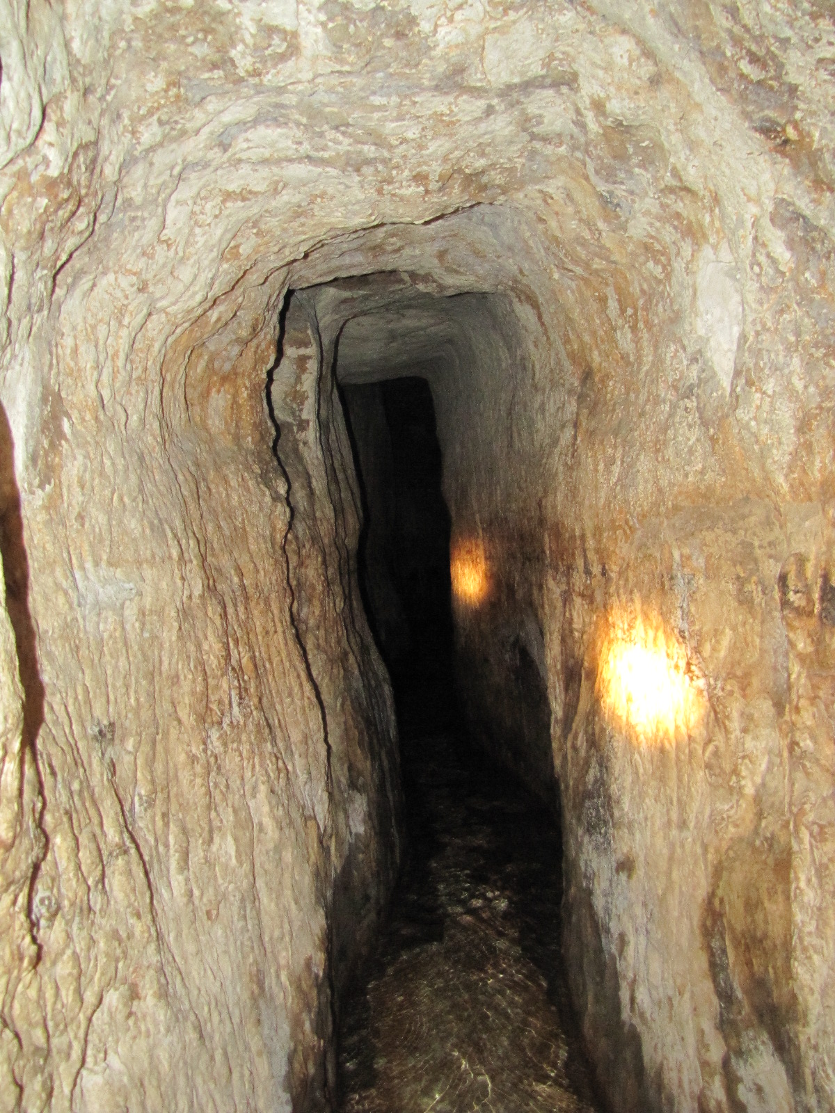 The beginning of Hezekiah's Tunnel