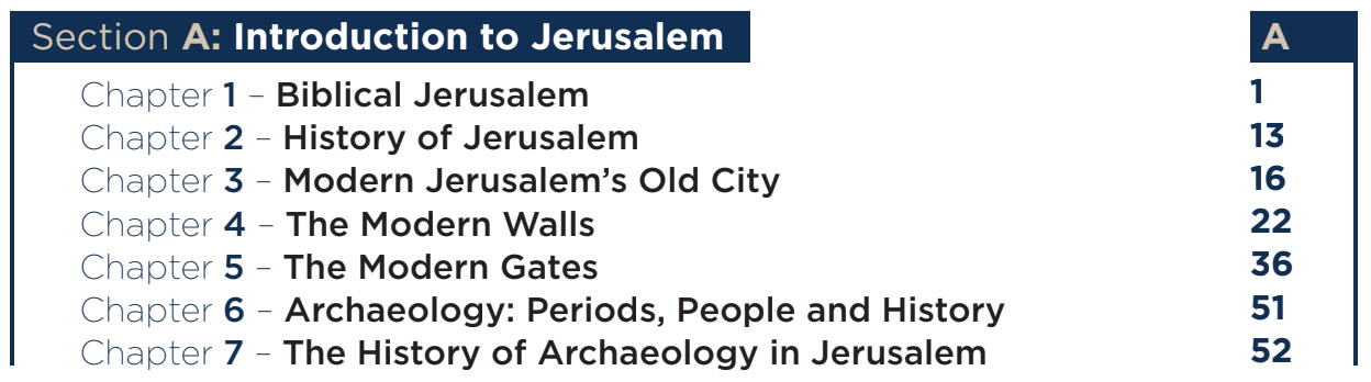 Section A - Introduction to Jerusalem