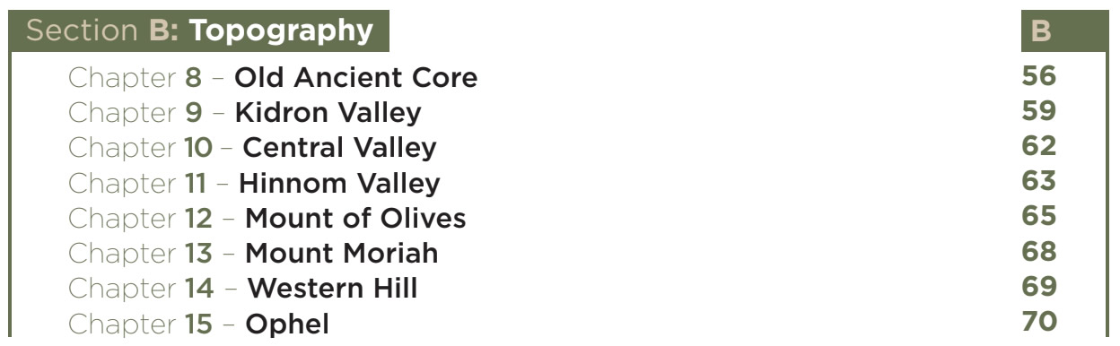 Section B - Topography of Jerusalem