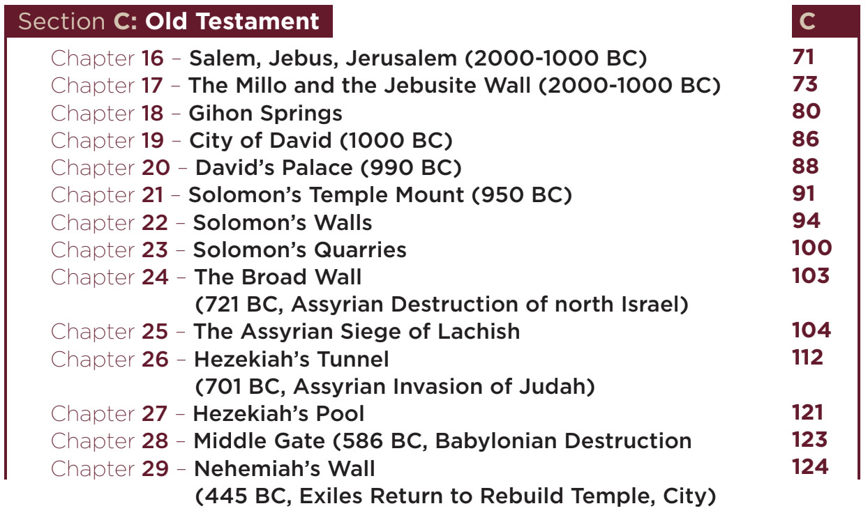 Section C - Old Testament Jerusalem