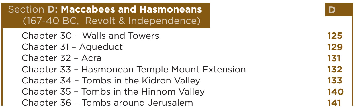 Section D - Maccabees and Hasmoneans