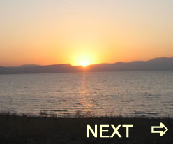 Sunset on the Sea of Galilee; Click to go to next devotion