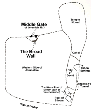 The broad wall diagram on a map