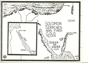 First Kings 9, Solomon search for gold