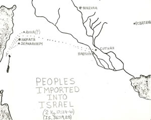 2 Kings 17, the people imported into Israel by Assyria