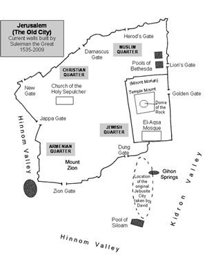 Jerusalem's Walls in 1535-2013