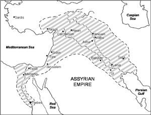 Map of Assyrian Empire