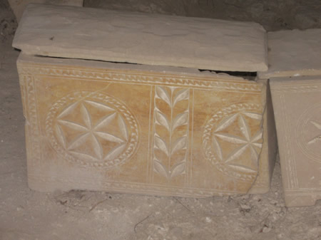 An ossuary, or bone box.