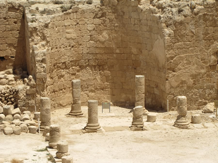 Remains on the Herodium. This is part of the interior of Herod's garden area on the north side