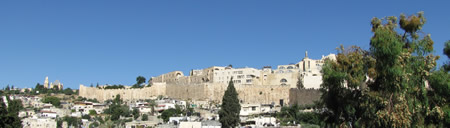 A view of Jerusalem from the south. 