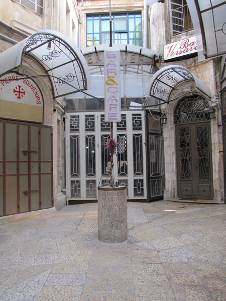 A Roman pillar with the inscription identifying the 10th Legion. 