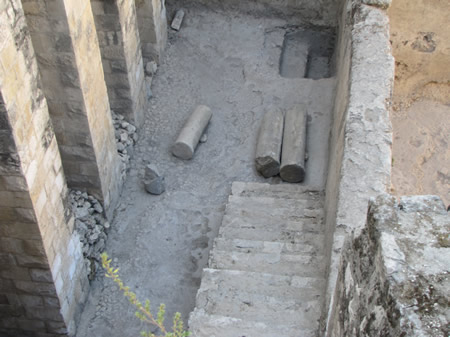 Pool of Bethesda on the outside the Temple Mount on the north side.