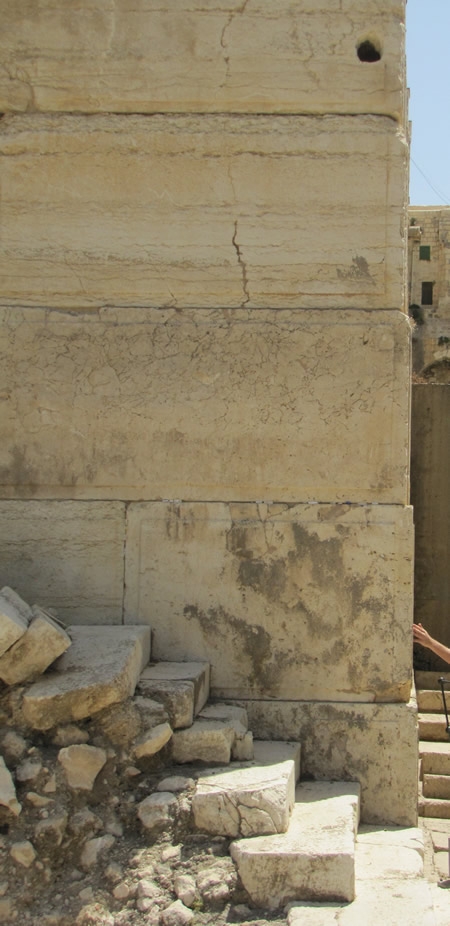 southwest corner of the Temple Mount