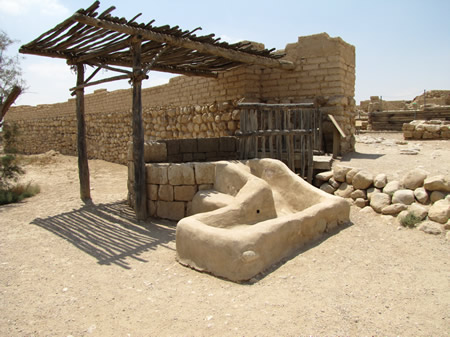 The well of ancient Beersheba sets by the city gate