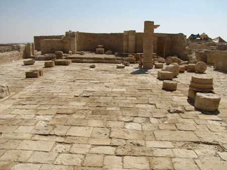A Byzantine church in Avdat, Israel in the Nabatean city in the Negev.