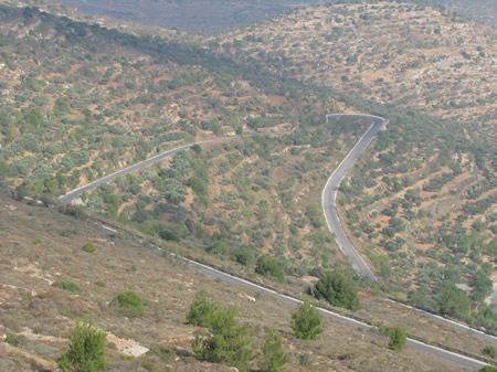 The hill country in the land of Benjamin between Lebonah, Samaria and Shiloh