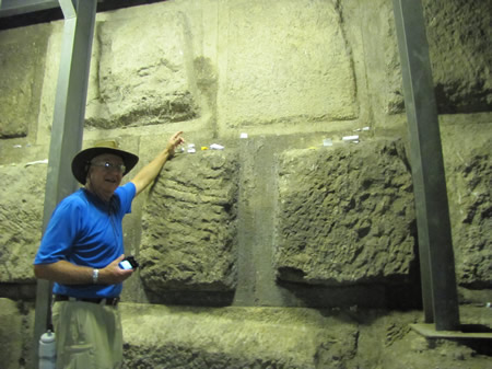 Underground ashlars at southwest corner of Temple Mount