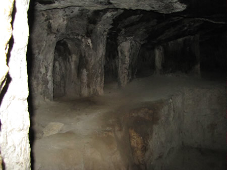 Inside Tombs in the Kidron Valley east of Jerusalem