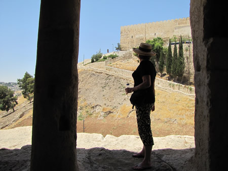 View of Jerusalem from a Kidron Tomb