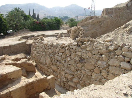 Retaining Walls of Jericho that supported the mud brick walls that collapsed