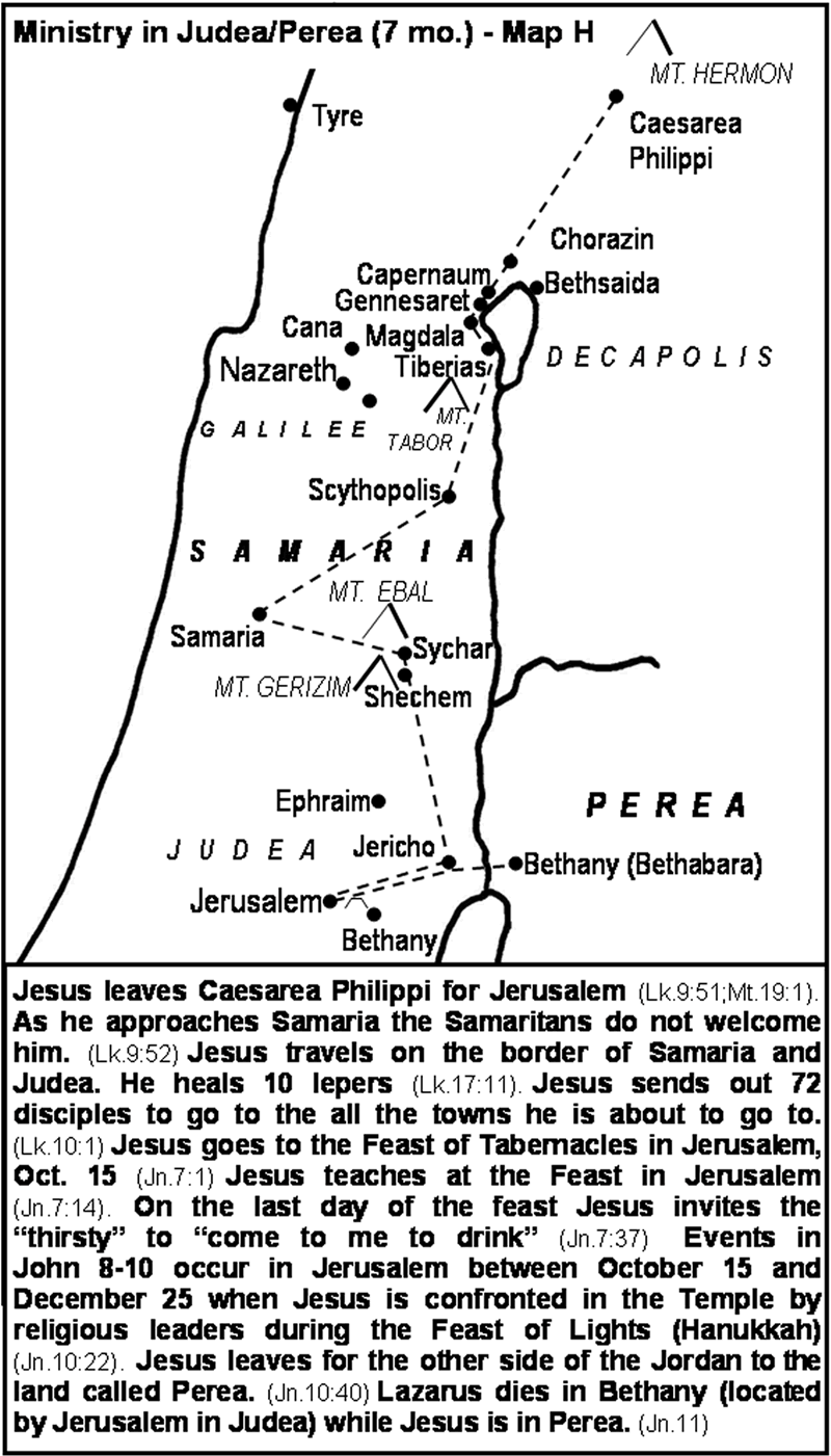 Jesus in Judea and Perea - Luke 17; John 7-11 