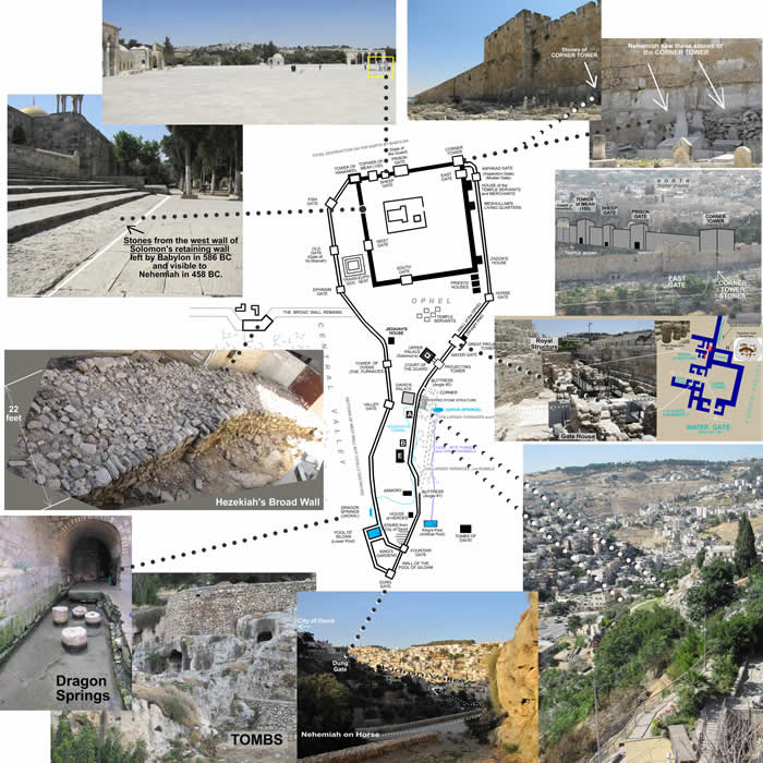 Nehemiah's walls with locations and photos