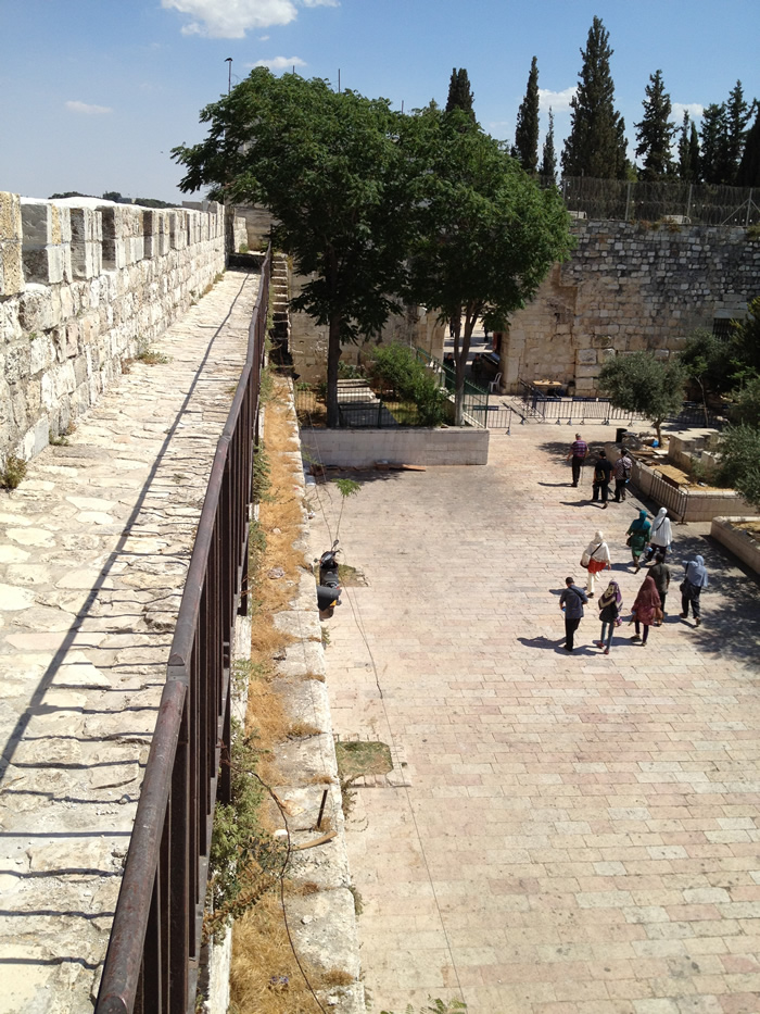 Nehemiah 12, Standing on the East Wall of Jerusalem
