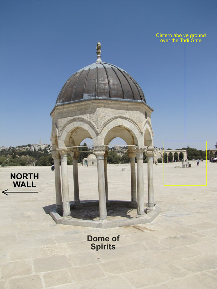 Sheep Gate, Tadi Gate, Today's cistern, cover by Herod's extension, Nehemiah's North wall