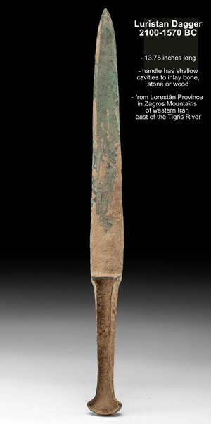 2100-1570 BC Bronze Dagger