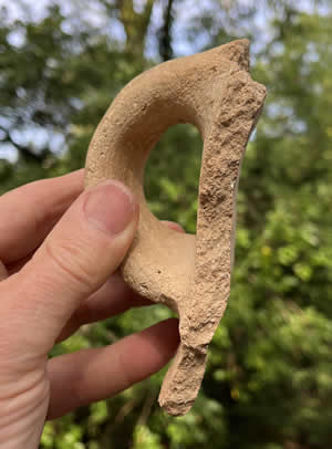 1000 BC Jar Handle excavated at Tall el Hammam in Jordan or ancient Sodom